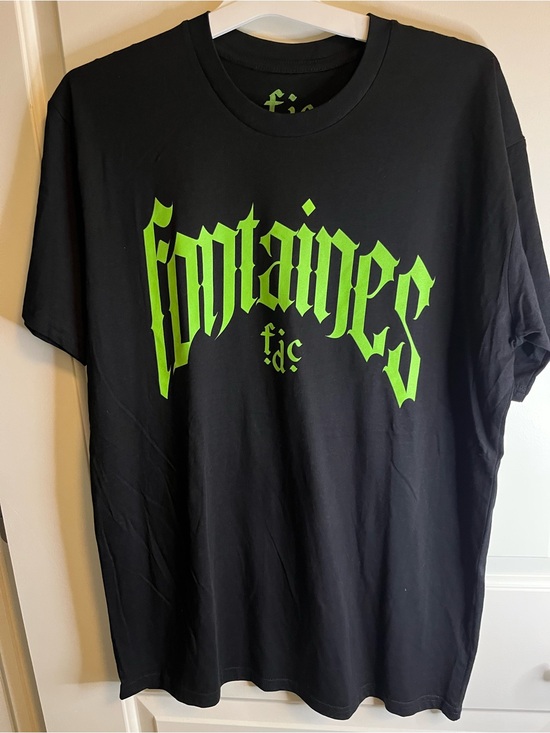 Other - Black Short-Sleeve Graphic Tee with Neon Green Logo